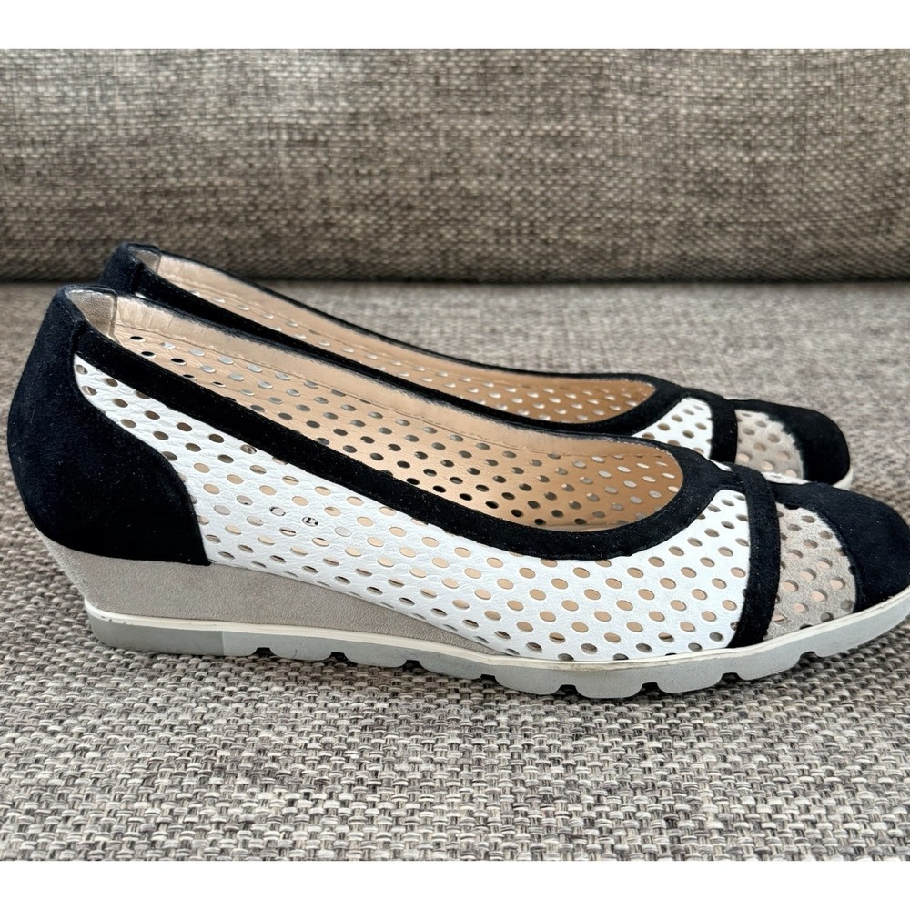 Donna‎ Laura Venezia Two Tone Leather Wedges Women's 8.5/EU38.5